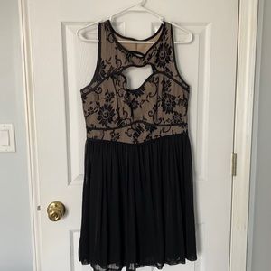 Black Tan Lace Dress